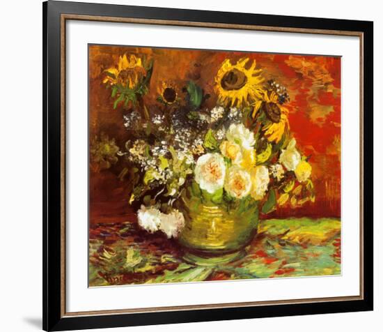 Vase of Flowers-Vincent van Gogh-Framed Art Print