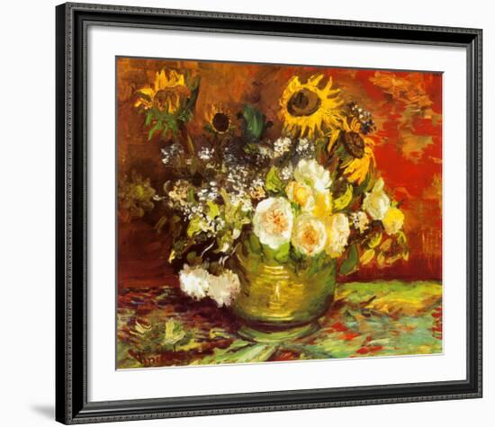 Vase of Flowers-Vincent van Gogh-Framed Art Print