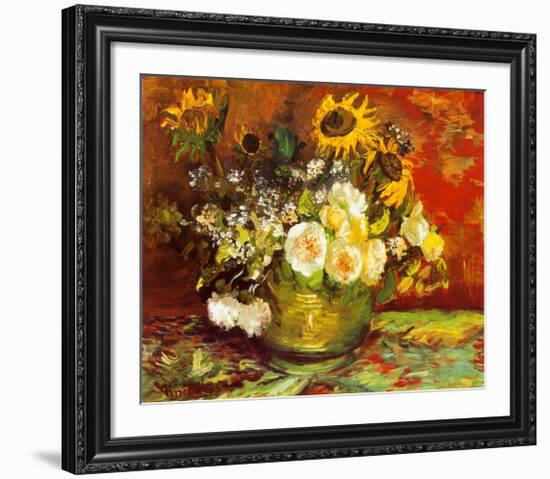 Vase of Flowers-Vincent van Gogh-Framed Art Print