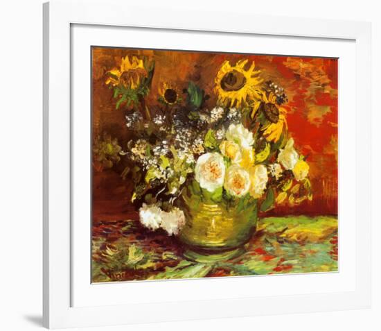 Vase of Flowers-Vincent van Gogh-Framed Art Print