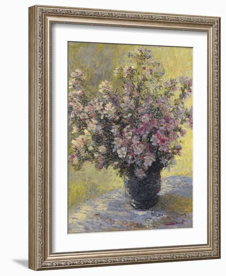 Vase Of Flowers-Claude Monet-Framed Giclee Print