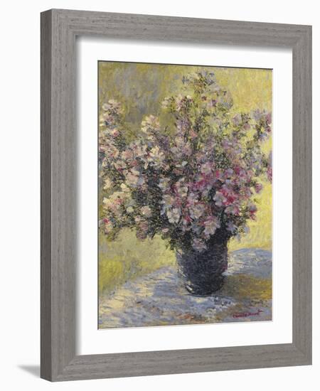 Vase Of Flowers-Claude Monet-Framed Giclee Print