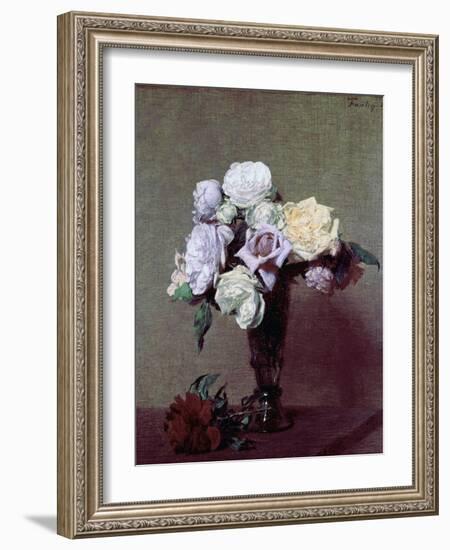 Vase of Flowers-Henri Fantin-Latour-Framed Giclee Print