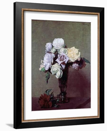Vase of Flowers-Henri Fantin-Latour-Framed Giclee Print