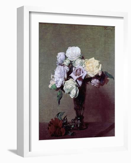 Vase of Flowers-Henri Fantin-Latour-Framed Giclee Print