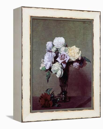 Vase of Flowers-Henri Fantin-Latour-Framed Premier Image Canvas