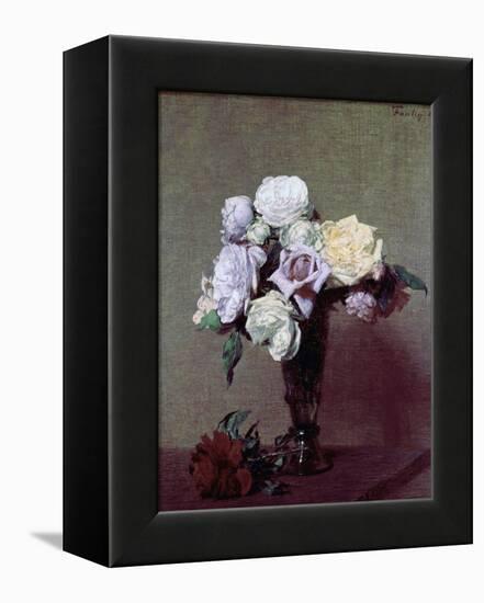 Vase of Flowers-Henri Fantin-Latour-Framed Premier Image Canvas