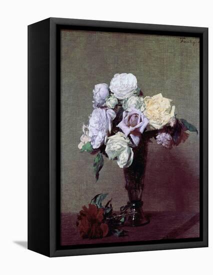 Vase of Flowers-Henri Fantin-Latour-Framed Premier Image Canvas