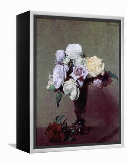 Vase of Flowers-Henri Fantin-Latour-Framed Premier Image Canvas