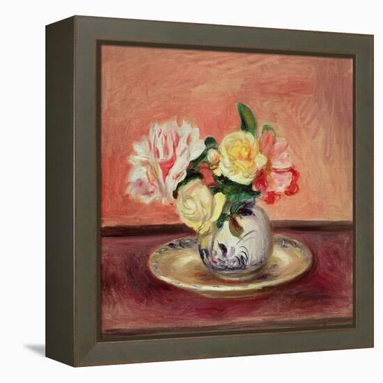 Vase of Flowers-Pierre-Auguste Renoir-Framed Premier Image Canvas