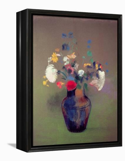 Vase of Flowers-Odilon Redon-Framed Premier Image Canvas