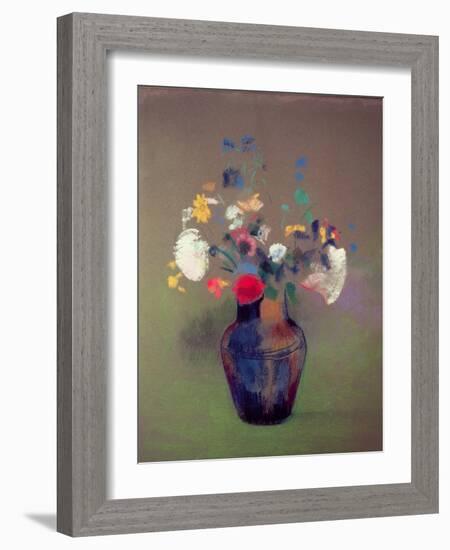 Vase of Flowers-Odilon Redon-Framed Giclee Print