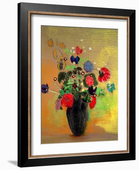 Vase of Flowers-Odilon Redon-Framed Giclee Print