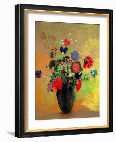 Vase of Flowers-Odilon Redon-Framed Giclee Print