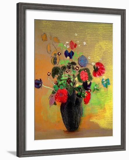 Vase of Flowers-Odilon Redon-Framed Giclee Print