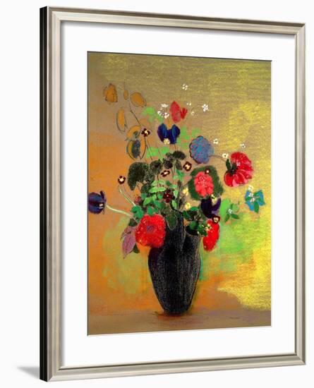 Vase of Flowers-Odilon Redon-Framed Giclee Print