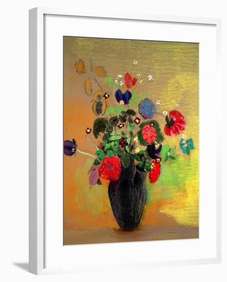 Vase of Flowers-Odilon Redon-Framed Giclee Print