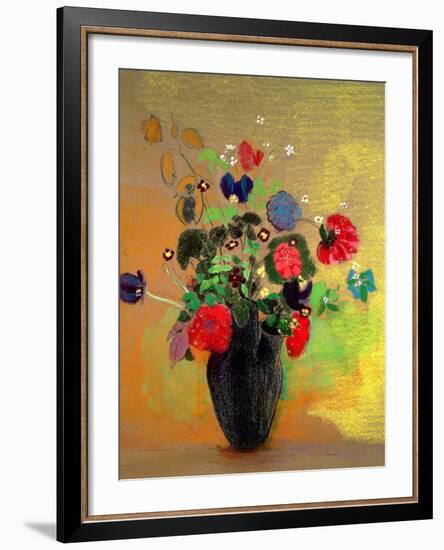 Vase of Flowers-Odilon Redon-Framed Giclee Print