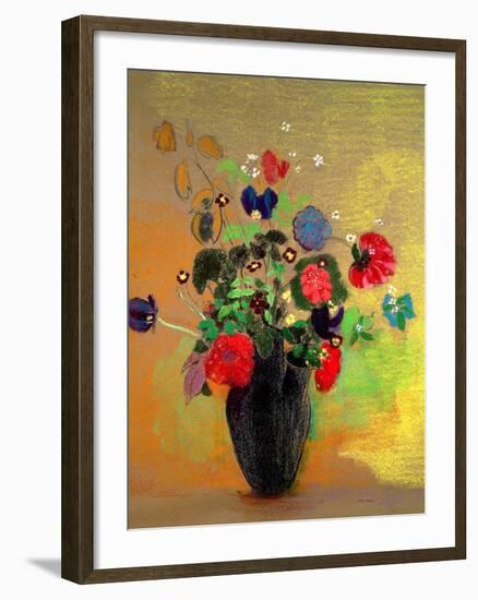 Vase of Flowers-Odilon Redon-Framed Giclee Print