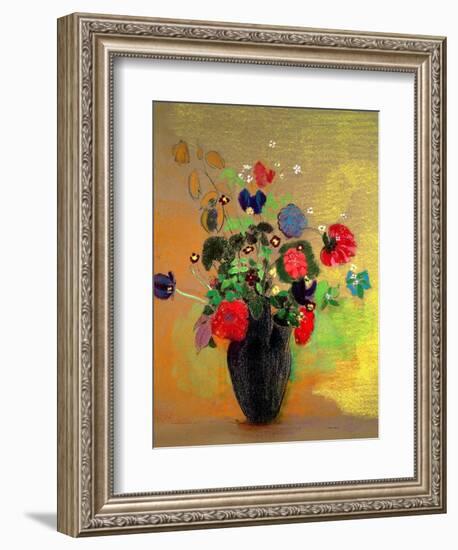 Vase of Flowers-Odilon Redon-Framed Giclee Print