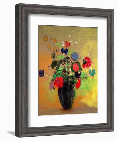 Vase of Flowers-Odilon Redon-Framed Giclee Print