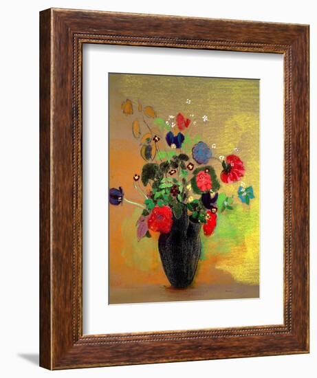 Vase of Flowers-Odilon Redon-Framed Giclee Print