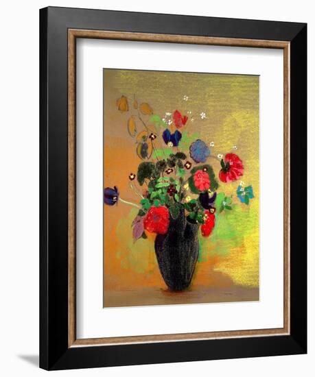 Vase of Flowers-Odilon Redon-Framed Giclee Print