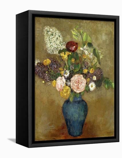 Vase of Flowers-Odilon Redon-Framed Premier Image Canvas