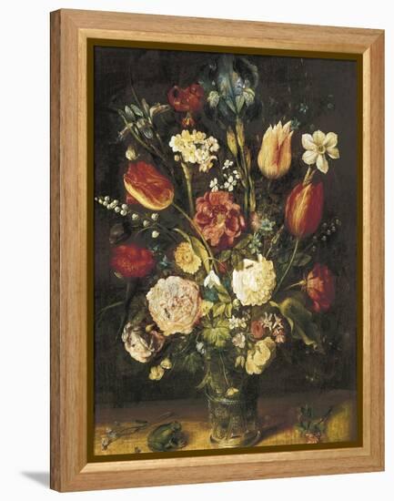 Vase of Flowers-Jan Brueghel the Elder-Framed Stretched Canvas