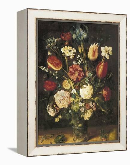 Vase of Flowers-Jan Brueghel the Elder-Framed Stretched Canvas