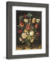 Vase of Flowers-Jan Brueghel the Elder-Framed Art Print