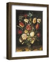 Vase of Flowers-Jan Brueghel the Elder-Framed Art Print
