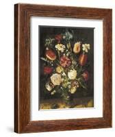 Vase of Flowers-Jan Brueghel the Elder-Framed Art Print