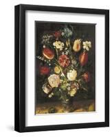 Vase of Flowers-Jan Brueghel the Elder-Framed Art Print
