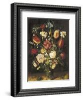 Vase of Flowers-Jan Brueghel the Elder-Framed Art Print