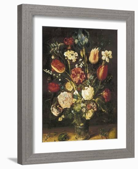 Vase of Flowers-Jan Brueghel the Elder-Framed Art Print