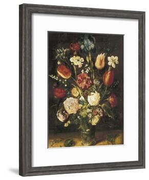 Vase of Flowers-Jan Brueghel the Elder-Framed Art Print