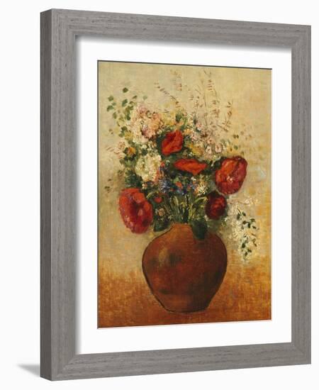 Vase of Flowers-Odilon Redon-Framed Giclee Print