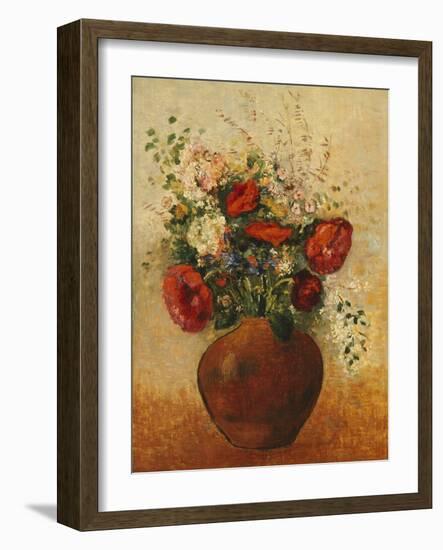 Vase of Flowers-Odilon Redon-Framed Giclee Print