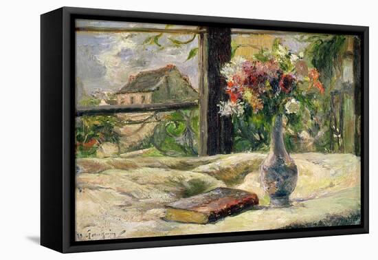 Vase of Flowers-Paul Gauguin-Framed Premier Image Canvas