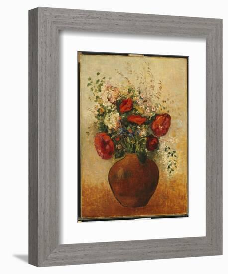 Vase of Flowers-Odilon Redon-Framed Giclee Print