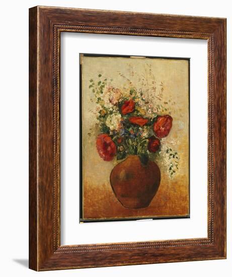 Vase of Flowers-Odilon Redon-Framed Giclee Print