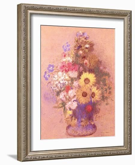 Vase of Flowers-Mary Cassatt-Framed Giclee Print