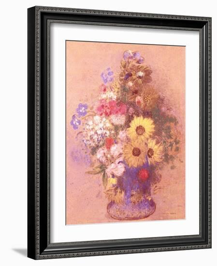 Vase of Flowers-Mary Cassatt-Framed Giclee Print