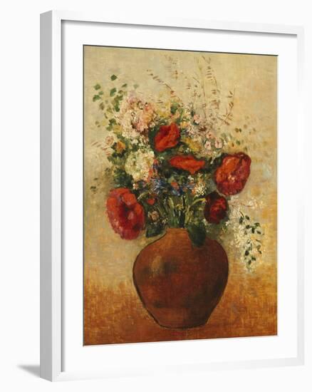 Vase of Flowers-Odilon Redon-Framed Giclee Print