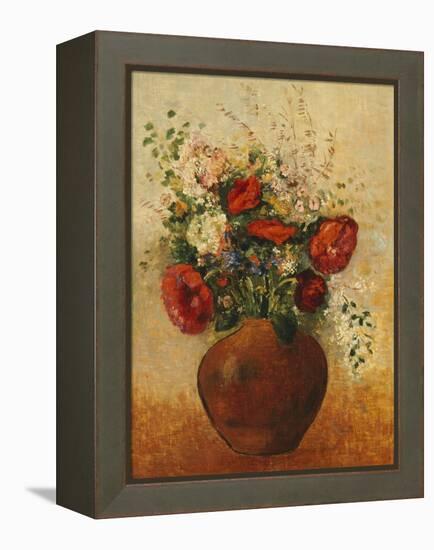 Vase of Flowers-Odilon Redon-Framed Premier Image Canvas