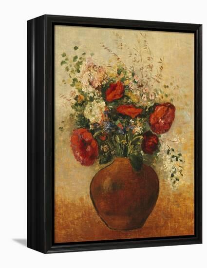 Vase of Flowers-Odilon Redon-Framed Premier Image Canvas