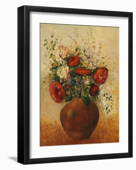 Vase of Flowers-Odilon Redon-Framed Giclee Print