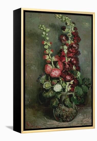 Vase of Hollyhocks, 1886-Vincent van Gogh-Framed Premier Image Canvas