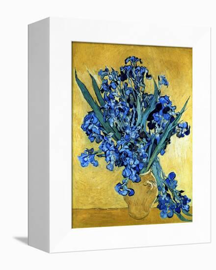 Vase of Irises Against a Yellow Background, c.1890-Vincent van Gogh-Framed Premier Image Canvas